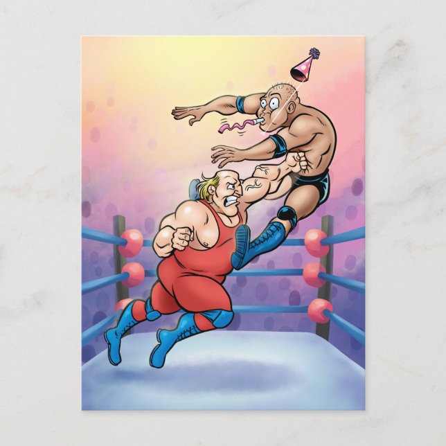 Professional Wrestling Hit Birthday Card (Front)