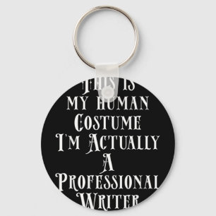 Professional writer costume book publisher author key ring