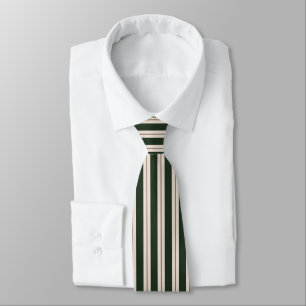 Professional Xmas Stripes- Green, Red, Beige Tie