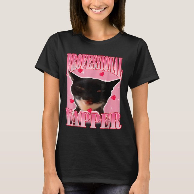 Professional Yapper Cat Funny Oddly Specific Dank  T-Shirt (Front)