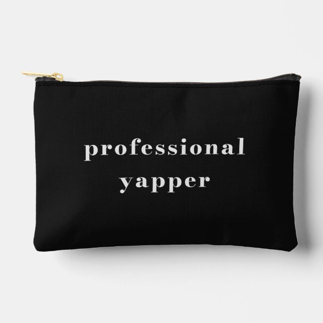 Professional Yapper Shirt – Funny Mum Gift Accessory Pouch (Front)