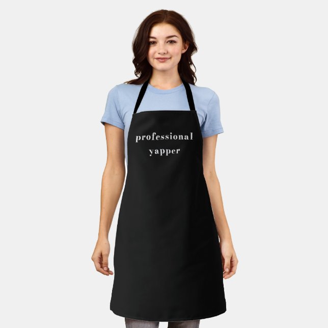 Professional Yapper Shirt – Funny Mum Gift Apron (Worn)