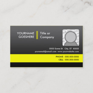 professional yellow 2 business card