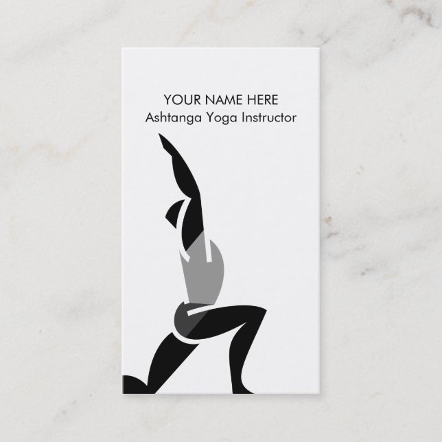 Professional Yoga Coach or Fitness Instructor Business Card (Front)