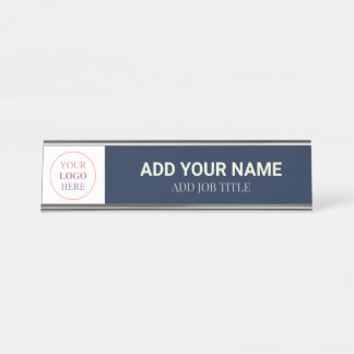Professional Your Business Logo Here Template Desk Name Plate