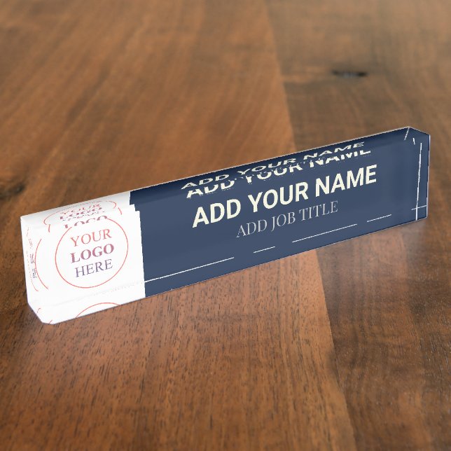 Professional Your Business Logo Here Template Nameplate (Side)