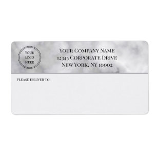 Professional Your Logo Here Black and White Marble