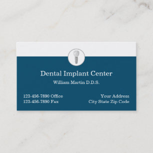 Professionally Designed Dental Implant Dentist Business Card