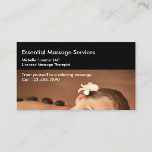 Professionally Designed Massage Therapist Appointment Card