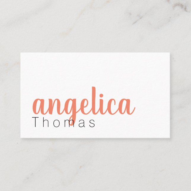 Professionally Stylish Cursive Business Card (Front)