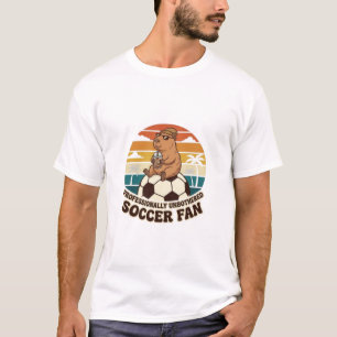 Professionally Unbothered Capybara Soccer Fan T-Shirt