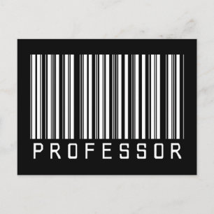 Professor Bar Code Postcard