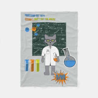 Professor Cat Fleece Blanket