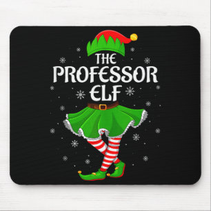 Professor Elf Christmas Family Girls Women Elf Squ Mouse Mat