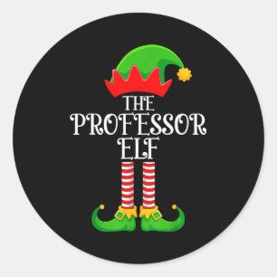 Professor Elf Christmas Family Matching Funny Love Classic Round Sticker