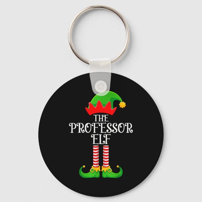 Professor Elf Christmas Family Matching Funny Love Key Ring (Front)