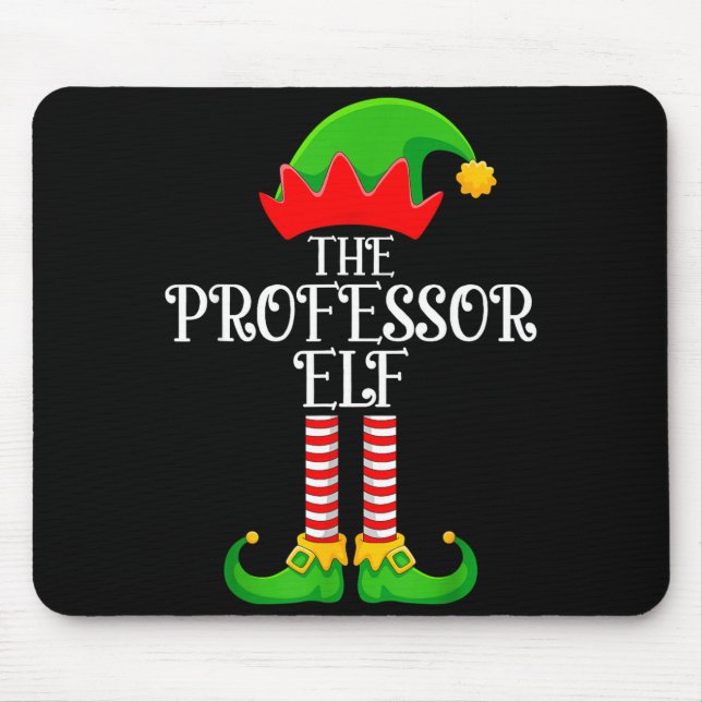 Professor Elf Christmas Family Matching Funny Love Mouse Mat (Front)