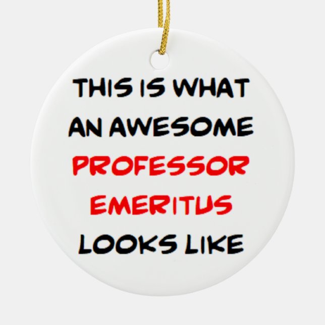 professor emeritus, awesome ceramic tree decoration (Front)