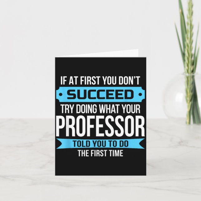 Professor Funny Appreciation Gift  Card (Front)