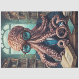 Professor Inkwell the Dapper Octopus Decoupage  Tissue Paper