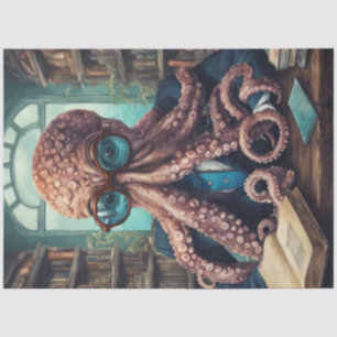 Professor Inkwell the Dapper Octopus Decoupage  Tissue Paper