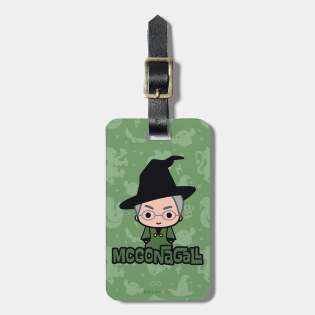 Professor McGonagall Cartoon Character Art Luggage Tag (Front Vertical)
