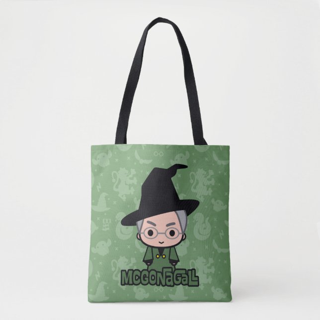 Professor McGonagall Cartoon Character Art Tote Bag (Front)