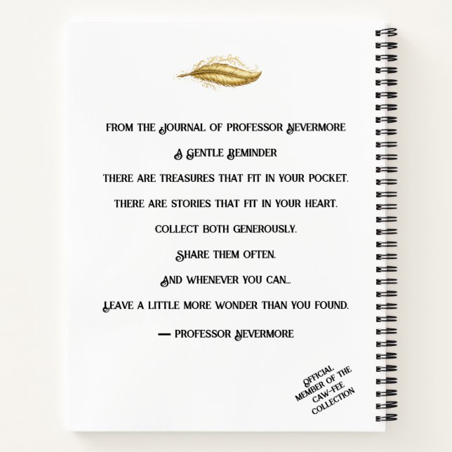 Professor Nevermore's Journal of Curious Things (Back)