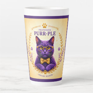 Professor Purr-Ple™ – Dream Bigger Latte Mug