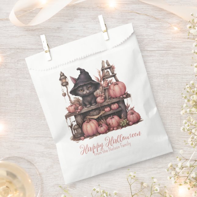 Professor Salem Black Cat Witch Happy Halloween Favour Bags (Clipped)