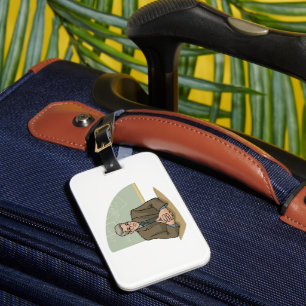Professor Scholar Male Educator Teacher Luggage Tag