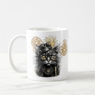Professor Sprocket-Paws The Funky Steampunk Cat Coffee Mug