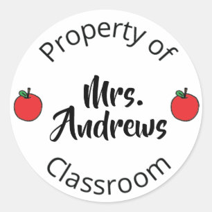 Professor Teacher Art Property Classroom Art Stude Classic Round Sticker