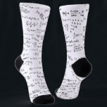 Professor Teacher Mathematic Formula Equations Socks<br><div class="desc">Let everyone know how much you love math or a great gift for the scientifically and mathematically conscious.</div>