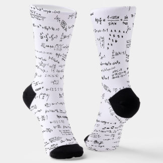 Professor Teacher Mathematic Formula Equations Socks
