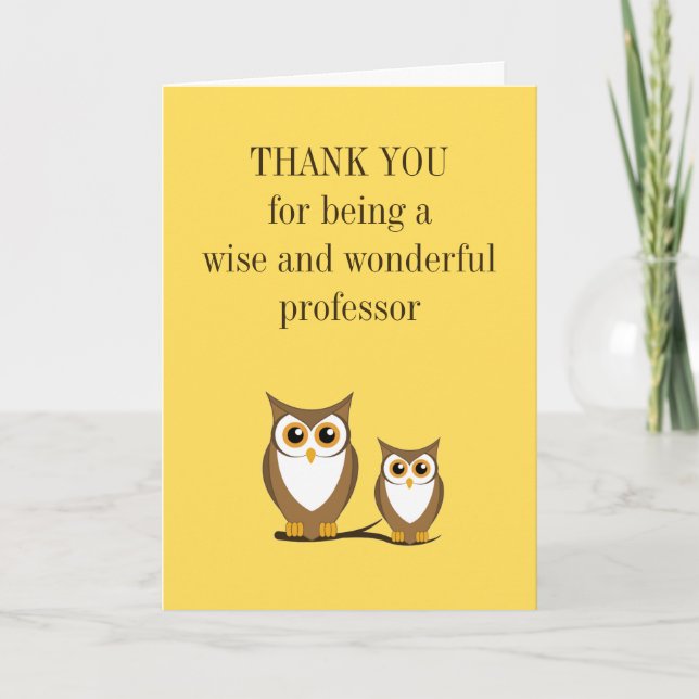 Professor thank you card (Front)