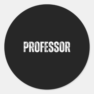 Professor Vintage Imagination Role Play Funny Diy Classic Round Sticker