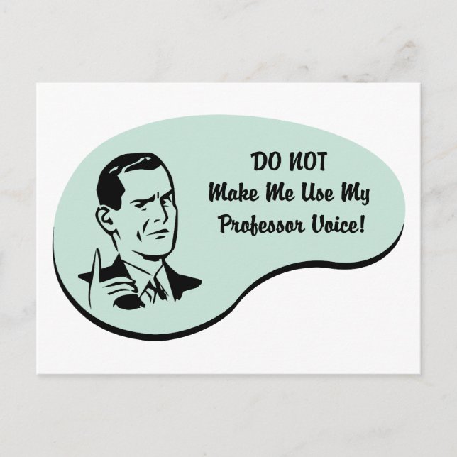Professor Voice Postcard (Front)