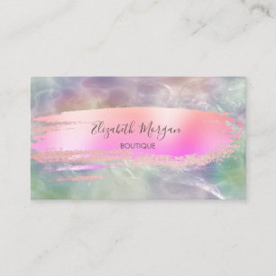 Professsional Brush Stroke Holographic Pearl Business Card
