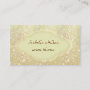 Proffesional elegant glitter bokeh business card