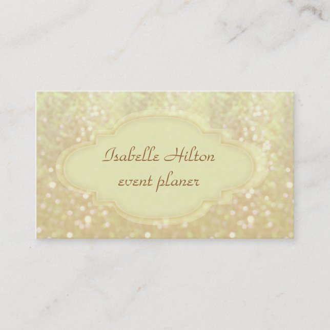 Proffesional elegant glitter bokeh business card (Front)