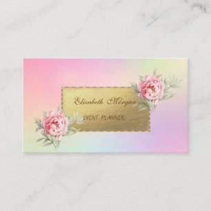 Proffesional Elegant Holographi , Flowers Business Card
