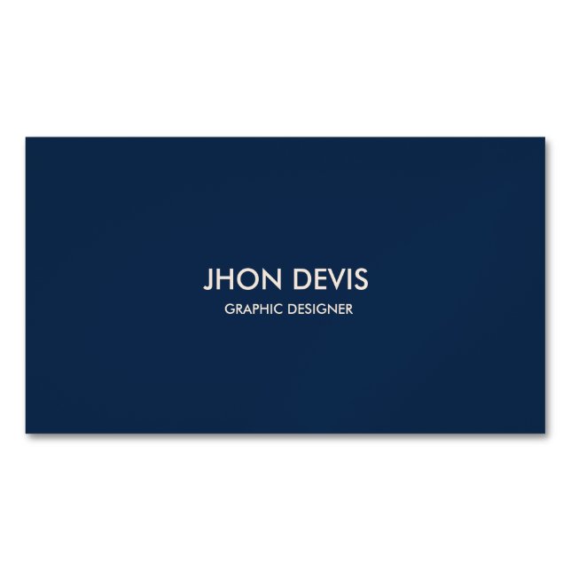 Proffesional Elegant Magnetic Business Card (Front)
