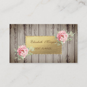 Proffesional Elegant Wood Texture ,Flowers Business Card