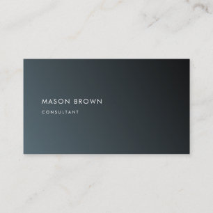 Profi Modern Minimalist Cadet Black Elegant Business Card