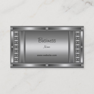 Profile Business Card Chrome On Silver