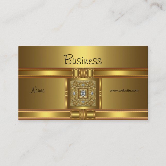 Profile Business Card Gold on Gold  Jewel (Front)