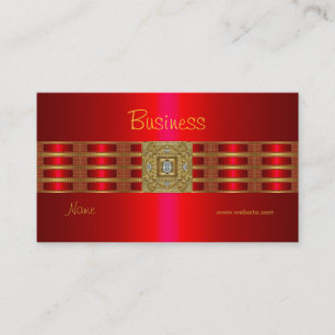 Profile Business Card Gold on red Diamond Jewel