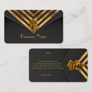 Profile Business Gold Black Velvet Stripe Card