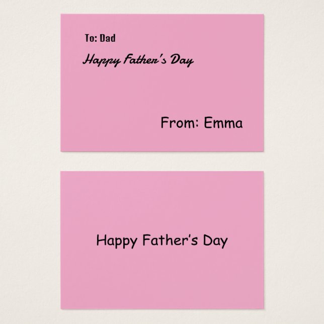  Profile Card  (Front & Back)